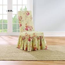 Dining room chair covers slipcovers set of 6, searchi spandex fabric fit stretch removable washable short parsons kitchen chair covers protector for dining room, hotel, ceremony (gray, 6 per set) searchi $28.04 $ 28. Sure Fit Ballad Bouquet By Waverly Dining Room Chair Slipcover Bed Bath Beyond