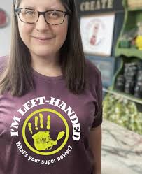 Left Handed People T Shirt Design by a Young Artist