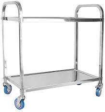 Stainless steel kitchen island trolleys in all about fasteners. Intbuying 2 Tiers Stainless Steel Trolley Utility Cart With Wheels Kitchen Trolley Serving Cart Catering Storage Shelf With Locking Wheels For Hotels Restaurant Home Use Furniture Home Urbytus Com