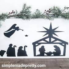 Download Diy Wooden Nativity Silhouette With Free Cricut Cut File Simple Made Pretty