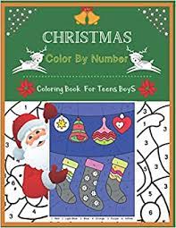 Hattifant has a huge collection of coloring pages for adults that she's designed that include sun and moon, owls, woodland animals, butterflies, mermaids, flowers, mandalas, turtles, nature, elephants, and more. Christmas Color By Number Coloring Book For Teens Boys Holiday 25 Color By Numbers Christmas Coloring Pages For Teens Great Gift For Happy Teen Boys Press House Hazel Celeste 9798696715940 Amazon Com Books