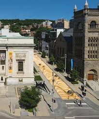 Moving Dunes By Nos Is A Large Scale Mural In Montreal That Seems To Warp The Street Mural Art Connection Canadian Design