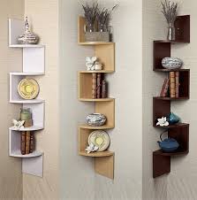 The shelves join together with a precise interlocking system and can be customized to fit any space by combining bracket systems and. Zig Zag Mdf Wood Floating Corner Wall Shelf Unit Modern Display Shelving 5 Tier Ebay