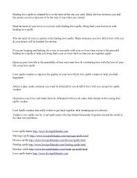 Binding Love Spells