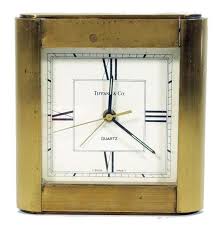 Lot Art Tiffany Co Quartz Desk Clock
