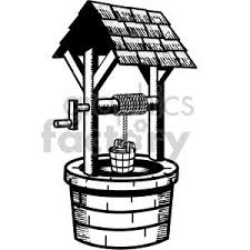 Black And White Home Clipart Water Well Black White Clipart Royalty Free Clipart 407776 In 2020 Clip Art Art Prints For Home Black And White