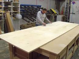 Use (3) 5/16 1 1/2 lag screws to attach the base to the table top. How To Build A Maple Parsons Table For 12 Part 1 Woodworking Network