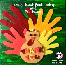 Thanksgiving Family Hand-Print Turkey Crafts — Rabbit Candy Arts & Crafts