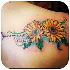 Sunflower Tattoo You Are My Sunshine Tattoos Sunshine Tattoo Sunflower Tattoo