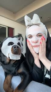 TikTok made me do it 😅 #rottweiler #trend #homespa #spa