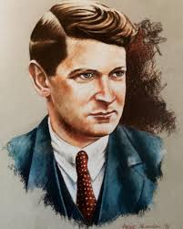 Gifts received at the Michael Collins Centre created by 2 amazing ladies.  Angie Shanahan, postcard of the pastel portrait, Michael Collins, gallery  of Taosaigh, Dáil Éireann. Framed picture from friends from the
