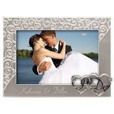 Cutting boards, key chains, home accessories, bbq gift sets, photo frames, and more. Silver I Do Wedding Picture Frame