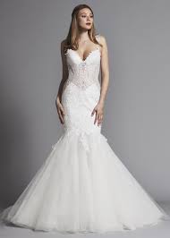 Sleeveless Lace Mermaid Wedding Dress With Sheer Bodice And Tulle Skirt Pnina Tornai Mermaid Wedding Dress Sheer Wedding Dress Lace Mermaid Wedding Dress