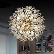 Modern Led Dandelion Crystal Chandelier Light In 2020 Hanging Bedroom Lights Crystal Chandelier Lighting Chandelier Lighting