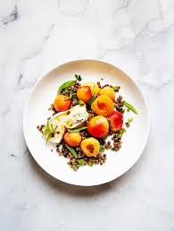 Let sit for 5 minutes. Summer Salad Of Apricots Lentils Triple Cream Cheese Bijouxs Little Jewels From The Kitchen