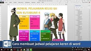 Ennoshafiraaa(pribadi) enyoletsstudy (studygram) twitter : Cara Membuat Jadwal Pelajaran Bergambar Keren Di Microsoft Word Video Tutorial89