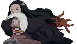 Nezuko Run With Fish Sticker Nezuko Run With Fish Discover Share Gifs