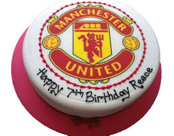 Manchester united, football, logo, simple background, red devil. Manchester United Cake