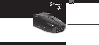 Radar/laser detector with extra sensory detection. Cobra Electronics Esd9290 Radar Detector User Manual Esd9270 Manl Indd