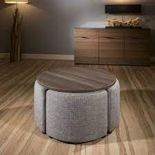 Since seat a can be filled only by one person ( first person, our reference), seat b can be occupied by any of the remaining 5 ( anyone but first person who how many ways can 9 people be seated at a round table? Modern Wenge Round Coffee Table With 4 Grey Cushioned Stools New Joy Quatropi Coffee Table With Stools Coffee Table With Chairs Coffee Table With Seating