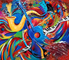 Modern acoustic music collective, llc (dba modern arts and music) is an artist management company that supports musicians and visual artists. Colorful Music Art Musical Guitar Decor By Julie Borden