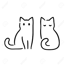 Dessin un chat simple et base, vous aider à pratiquer observations comment dessiner un chat, car il est nécessaire pour vos compétences en dessin! Simple Dessin Chat Minimaliste Coloring And Drawing