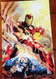 Book Color Your Own Civil War Coloringbook I Used Copic Markets And Faber Castell Pastel Marvel Coloring Coloring Books Painting