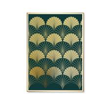 Dark Green Poster Real Gold Foil Wall Art Home Decor Gold Foil Print Modern Wall Art Green Wall Art Poster Art Deco Wall Art Gold Poster Modern Art Deco