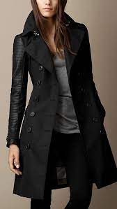 Leather And Stud Detail Trench Coat Fall Fashion Coats Fashion Cool Outfits