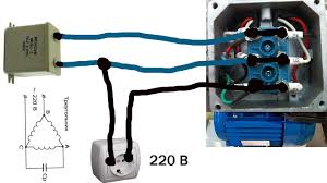 как подключить 3 фазный двигатель на 220 через конденсатор Podklyuchenie Elektrodvigatelya Cherez Kondensator Sovety Elektrika Electro Genius