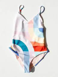 Mara Hoffman Classic One Piece White Multi Swimsuits Swimsuits For Small Bust Womens Swimsuits Bikini