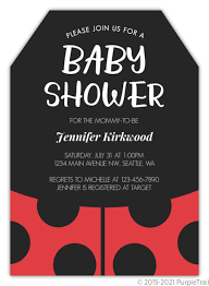 Make custom invitations and announcements for every special occasion! Black Red Ladybug Baby Shower Invitation Girl Baby Shower Invitations