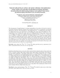 Последние твиты от kuantan pahang (@kuantantv). Pdf Natural Radioactivity In Surface Soil And Its Radiation Risk Implications In The Vicinity Of Lynas Rare Earth Plant At Gebeng Kuantan