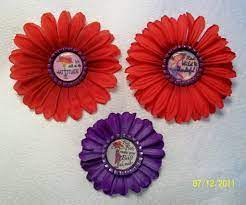Flower Pins Red Hatters Red Hat Club Red Hat Party Red Hat Ladies