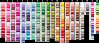 Dmc Floss Color Chart Each Thread Is Listed By Color