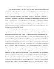 Oct 27, 2015 · book description: Reflection 1 On Introduction To Globalization Reflection On Introduction To Globalization In My First Reflection Paper In This Class I Will Be Course Hero
