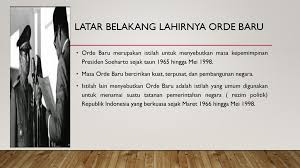 Berita ekonomi liputan6.com menyajikan kabar berita ekonomi indonesia terkini dari harga emas, logam mulia dunia, pajak hingga inflasi mata uang. Sejarah Orde Baru Dan Reformasi Ppt Download