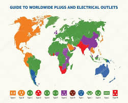 World Map Of Plugs And Electrical Outlets Electrical Outlets Map World Map