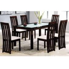 A round glass dining table set is an elegant option for an updated outdoor kitchen. Black And White Parin 6 Seater Dining Table Set Rs 30566 Set Temple City Fabricators Erectors Id 14606832733