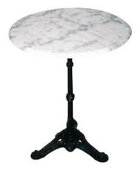 Bistrotisch Marmor Marmortisch Gartentisch Weiss Gusseisener Fuss O60cm Marmortisch Bistrotisch Bistrotisch Marmor