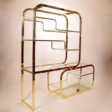 Maybe you would like to learn more about one of these? Vintage Mid Century Modern Brass Gold Etagere Glass Shelf Milo Baughman For Morex H183cm X W122 Cm X D46cm Italy Milo Baughman Gold Etagere Baughman