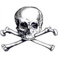 Vintage biker skull with crossed piston emblem. Temporary Large Skull And Bones Tattoos Goimprints