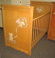 53 1950s Vintage Baby Wooden Crib W Decals Lot 53 Wooden Cribs My Childhood Memories Vintage Baby