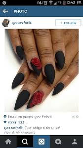 Maybe you would like to learn more about one of these? Matte Black Nails With Red Design Matte