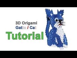 3d Origami Little Cat Tutorial 4k Origami 3d Gattino Tutorial 4k Youtube Origami 3d Origami Origami Cat