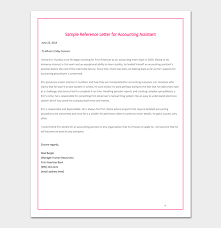 Accountant Reference Letter 12 Samples Examples