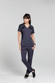 Greys Anatomy Spandex Stretch 3 Pocket Raglan Color Block