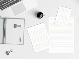 Printable Rainbow Lined Paper Quarter Half Letter Tabloid Etsy Lined Paper Rainbow Paper Etsy Printables