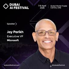Just announced: Jay Parikh, Executive VP at Microsoft, will join the stage  at Dubai AI Festival 2026. A visionary engineering leader with a track  record of scaling some of the world's most