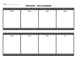 Story Elements Film Strip Planning Page Film Strip Story Organizer Story Elements